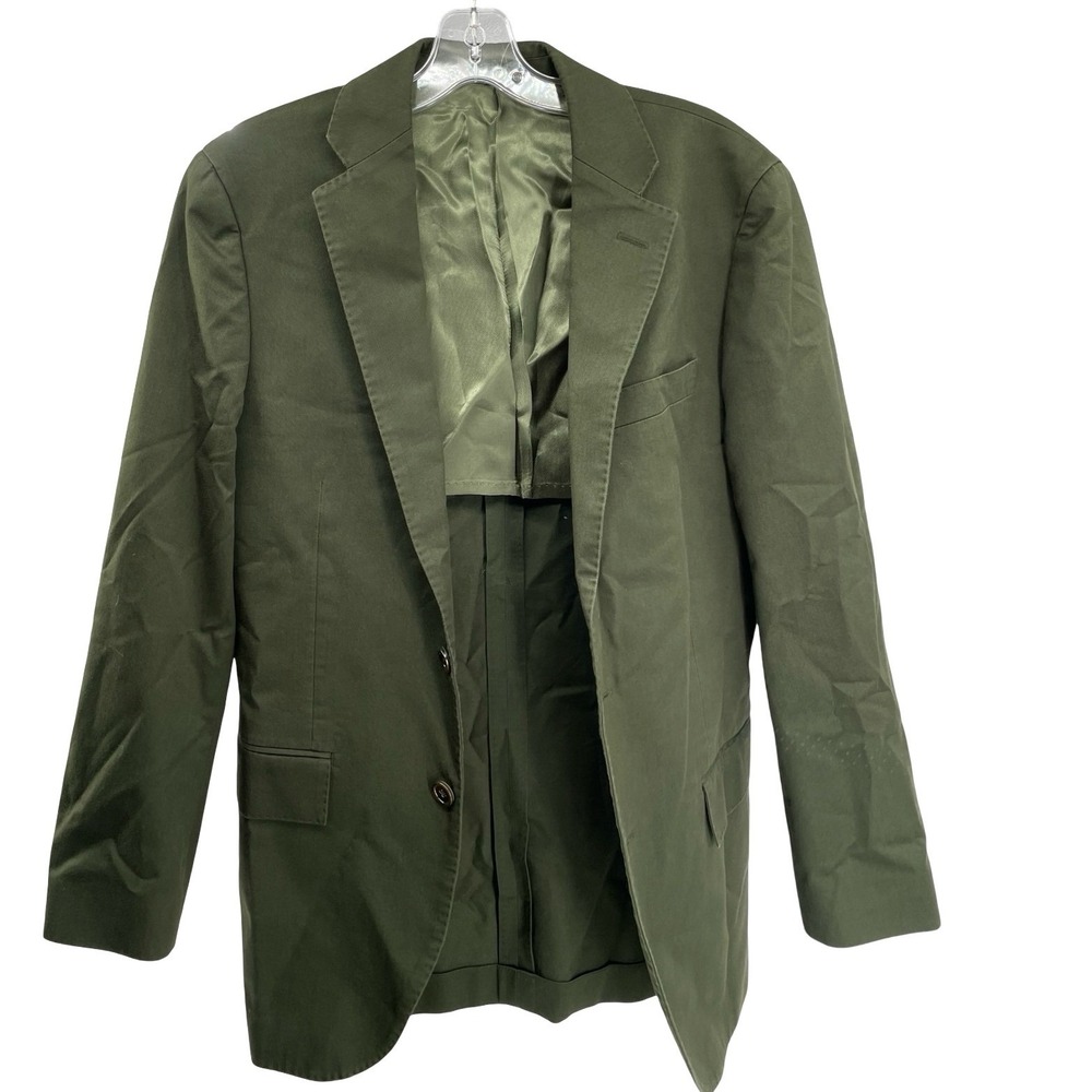 J.Crew Men's Blazer Ludlow Olive Green Cotton 36 Short